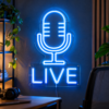 Creator Studio Logo LED Neon Sign in an indoor setting — example custom design