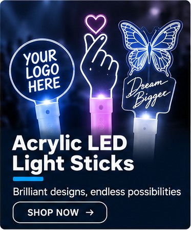 Acrylic LED Light Sticks â€” custom concert LED merchandise