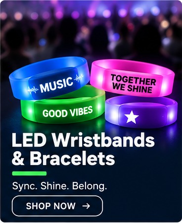 LED Wristbands & Bracelets â€” custom concert LED merchandise