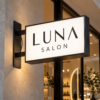 Rectangular Double-Sided LED Blade Lightbox in an indoor setting — example custom design