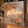 Printed Event Graphic with LED Neon in an indoor setting — example custom design