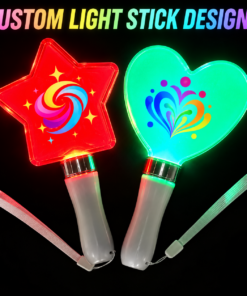 Custom acrylic LED light sticks star and heart illuminated product image