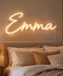 Personalized Name LED Neon Sign in an indoor setting — example custom design