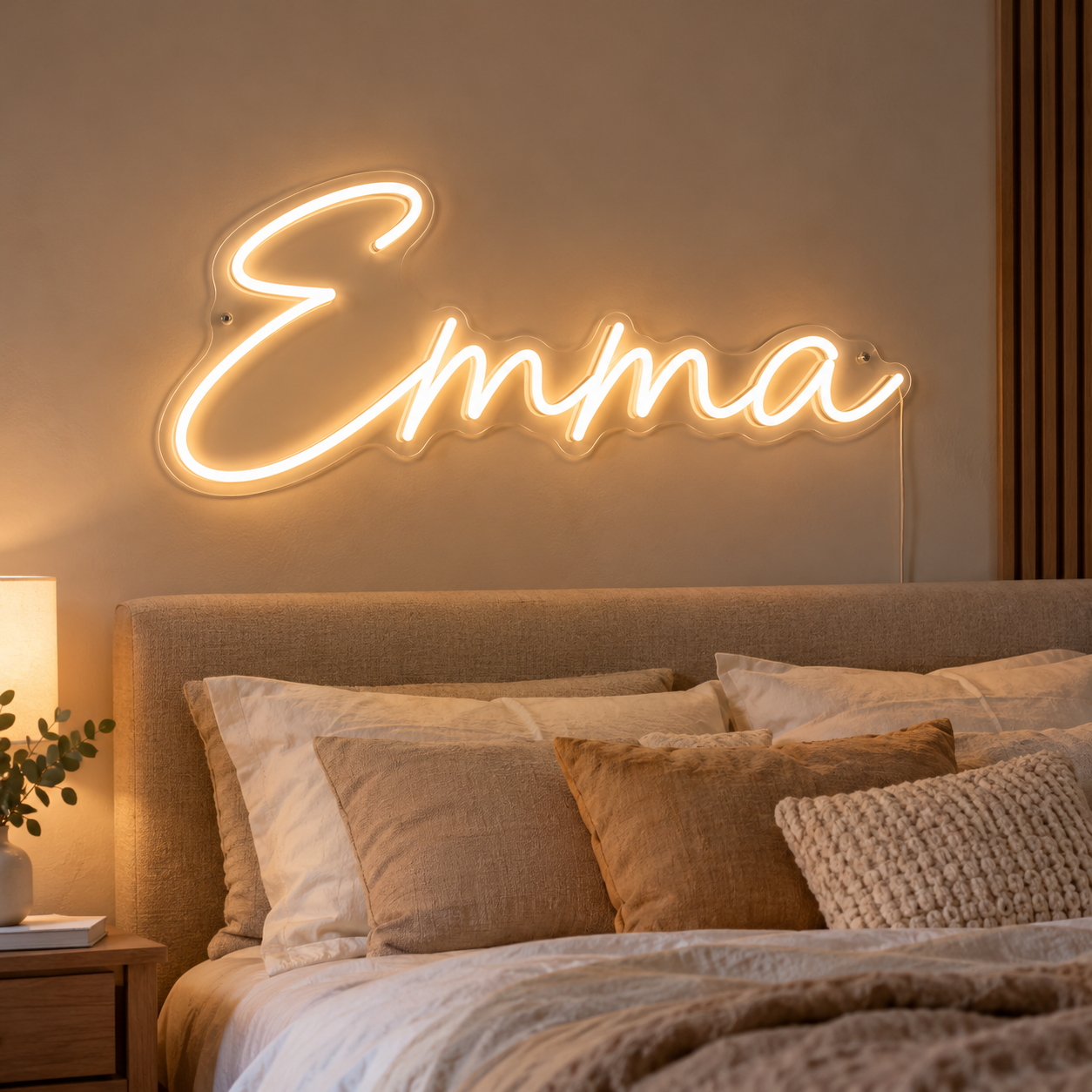 Personalized Name LED Neon Sign in an indoor setting — example custom design