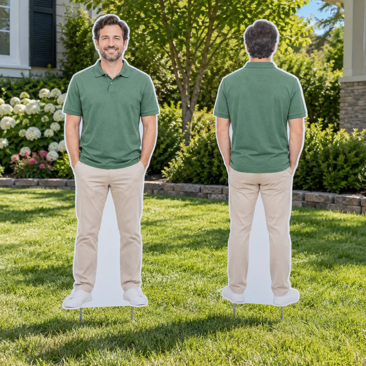 Custom Double-Sided Outdoor Photo Cutouts - sample custom photo design