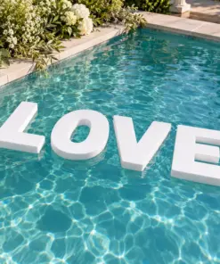 24-inch White Floating Pool Letters