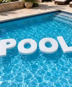 36-inch White Floating Pool Letters