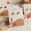 Custom Printed Earring Display Cards shown with an original sample design