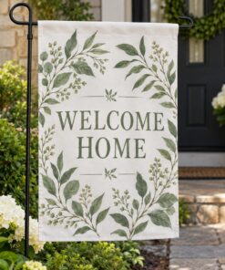 Custom Printed Garden Flags shown with an original sample design