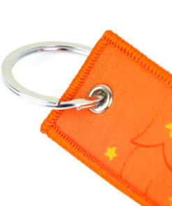 Custom Embroidered Fabric Keychains product and material example