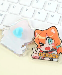 Custom Clear Acrylic Pins actual product photo