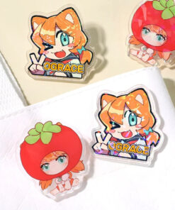 Custom Clear Acrylic Pins actual product photo