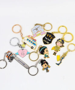 Custom Hard Enamel Metal Keychains actual product photo