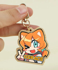 Custom Printed Natural Wood Keychains actual product photo