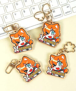 Custom Printed Natural Wood Keychains actual product photo