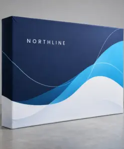 Custom 3D Fabric Wall Box Displays showing an example custom design