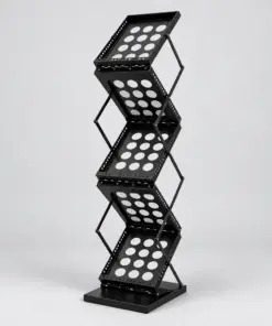 Folding Zig-Zag Brochure Stands showing an example custom design