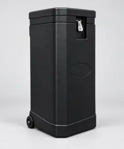 Wheeled Hard Carry Cases for Trade Show Displays showing an example custom design