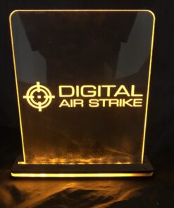 Custom Battery-Powered Edge-Lit Acrylic Name & Fan Sign - Product view 1