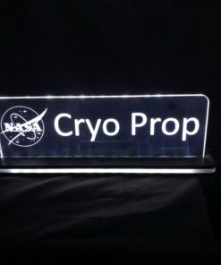 Custom Battery-Powered Edge-Lit Acrylic Name & Fan Sign - Product view 3
