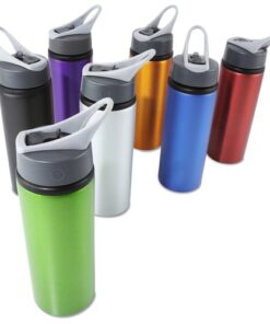 Custom Fan Aluminum Straw Bottle - 24 oz - sample printed design