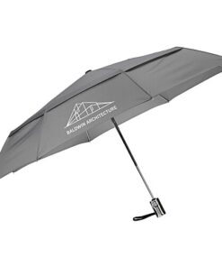 Custom Fan Logo Folding Umbrella - 46 inch Arc - sample printed design