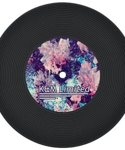 Custom Vinyl Record Fan Coaster - 4 inch - sample printed design