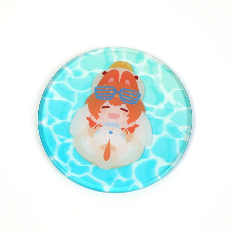Custom Acrylic Fan Art Coasters - sample printed design