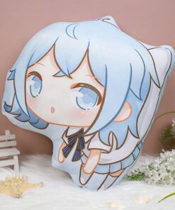 Custom Character Shaped Fan Pillow - sample printed design