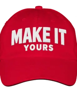 Custom Valucap Bio-Washed Hat - Embroidered - Red custom print example; your uploaded design replaces the example artwork