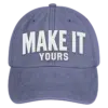 Custom Adams Pigment Dyed Hat - Embroidered - Royal custom print example; your uploaded design replaces the example artwork