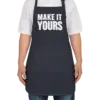 Custom Port Authority Stain Release Full Length Apron - Navy custom print example; your uploaded design replaces the example artwork