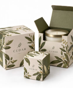 Custom Printed Corrugated Candle Boxes — original sample design