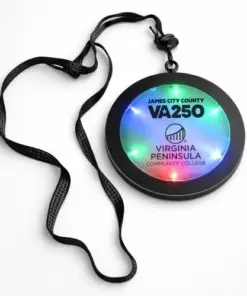 Custom Flashing LED Medallion Necklaces - product reference example