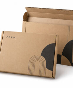 Custom Printed Flat Kraft Corrugated Mailers — original sample design