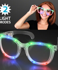Custom Jumbo Multicolor LED Party Glasses - product example