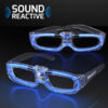 Custom Sound-Reactive Blue LED Party Glasses - product example