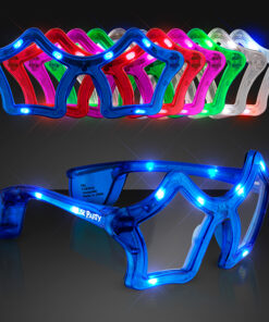 Custom Star-Shaped LED Party Glasses - product example