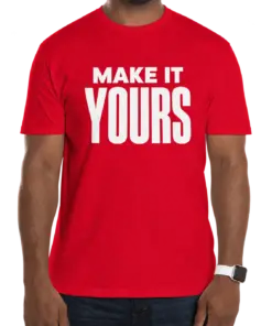 Custom Gildan Softstyle Jersey T-shirt - Red custom print example; your uploaded design replaces the example artwork