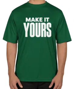 Custom Team 365 Zone Performance Shirt - Sport Forest custom print example; your uploaded design replaces the example artwork