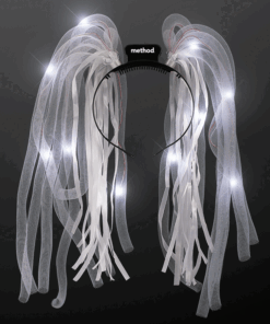 Custom White LED Noodle Headbands - product example