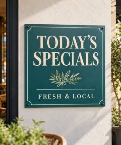 CustomGoods custom restaurant signs product illustration