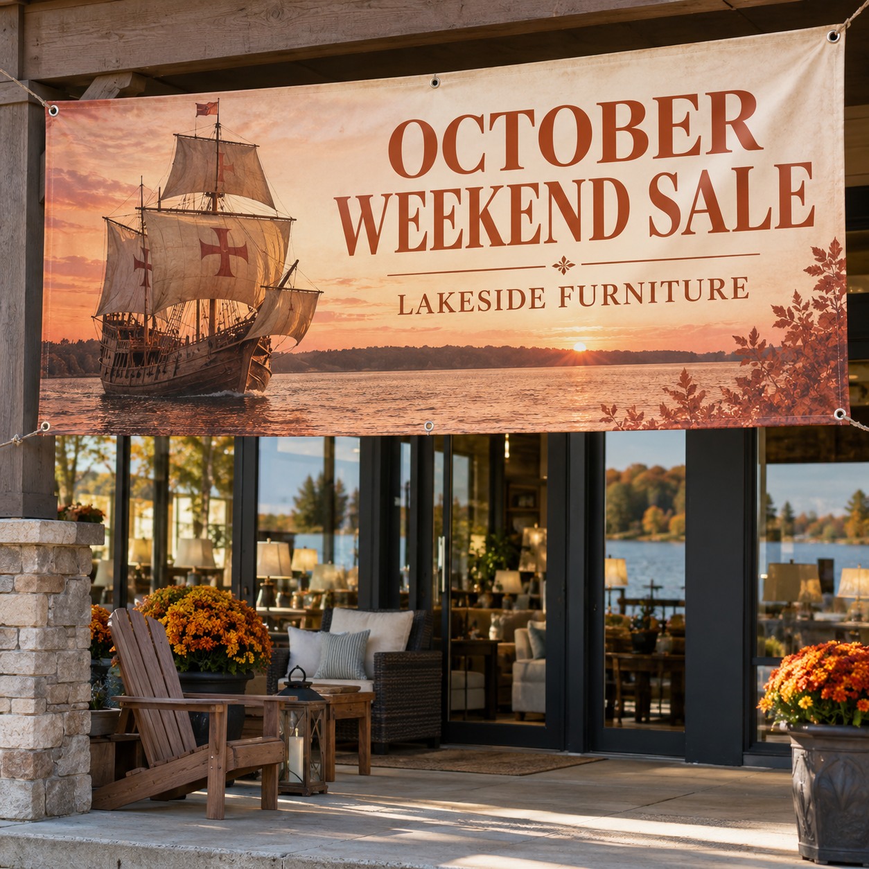 Columbus Day Banners illustrative customer design