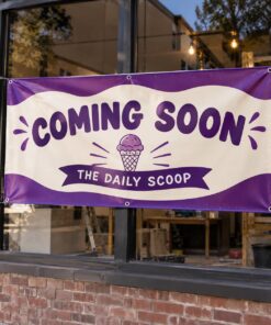 Coming Soon Banners illustrative customer design