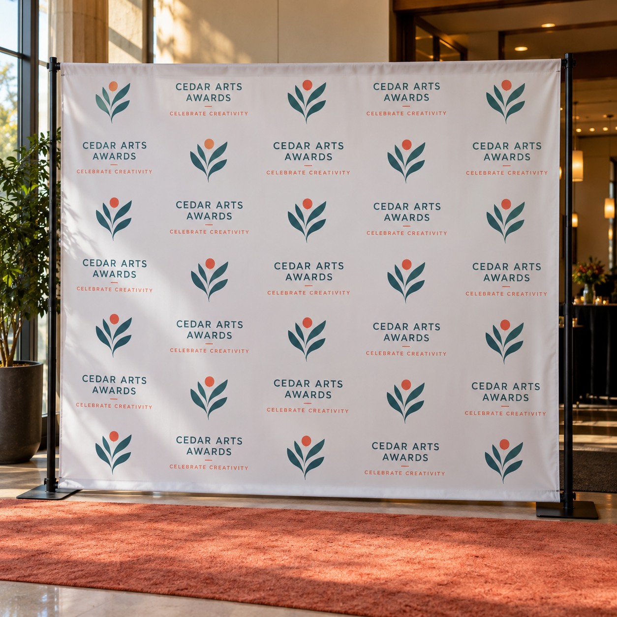 Step and Repeat Fabric Banners illustrative customer design