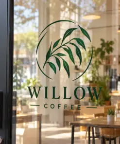 Custom Clear Window Decals - custom printed example design