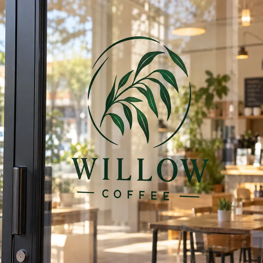 Custom Clear Window Decals - custom printed example design
