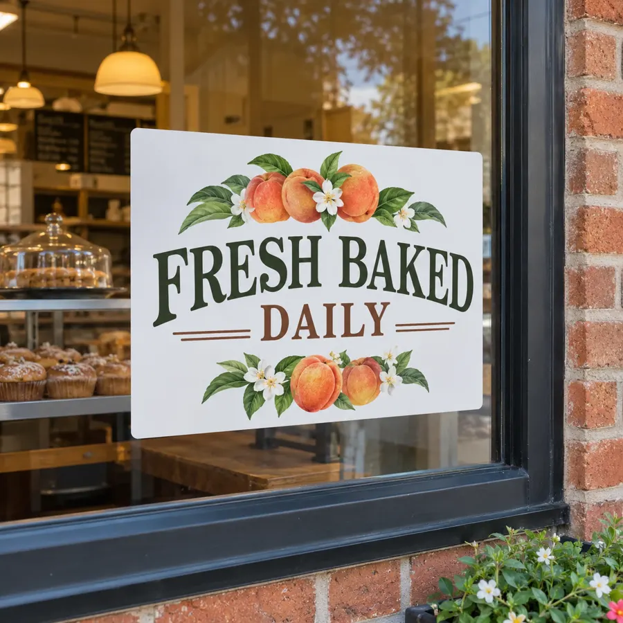 Custom Opaque Window Decals - custom printed example design