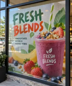 Custom Perforated Window Decals - custom printed example design