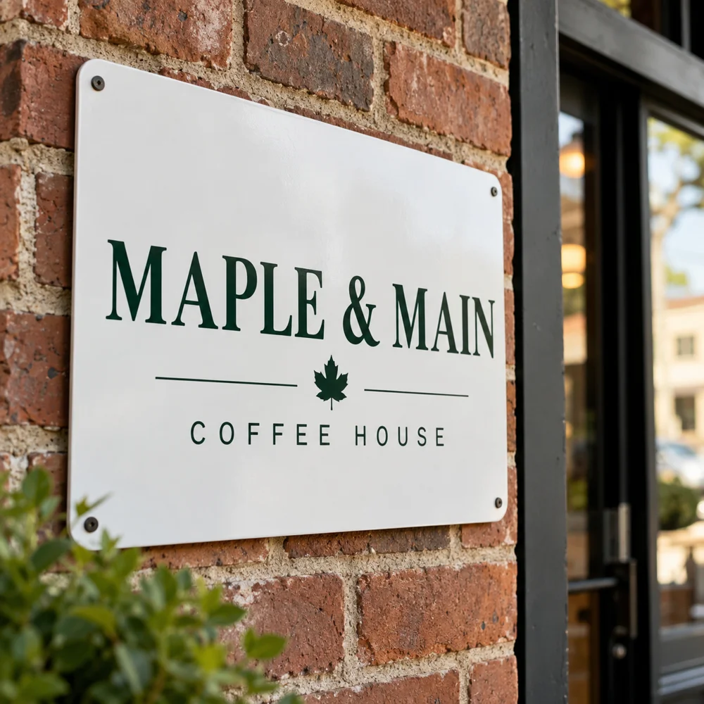 Custom Aluminum Signs — custom printed metal sign example